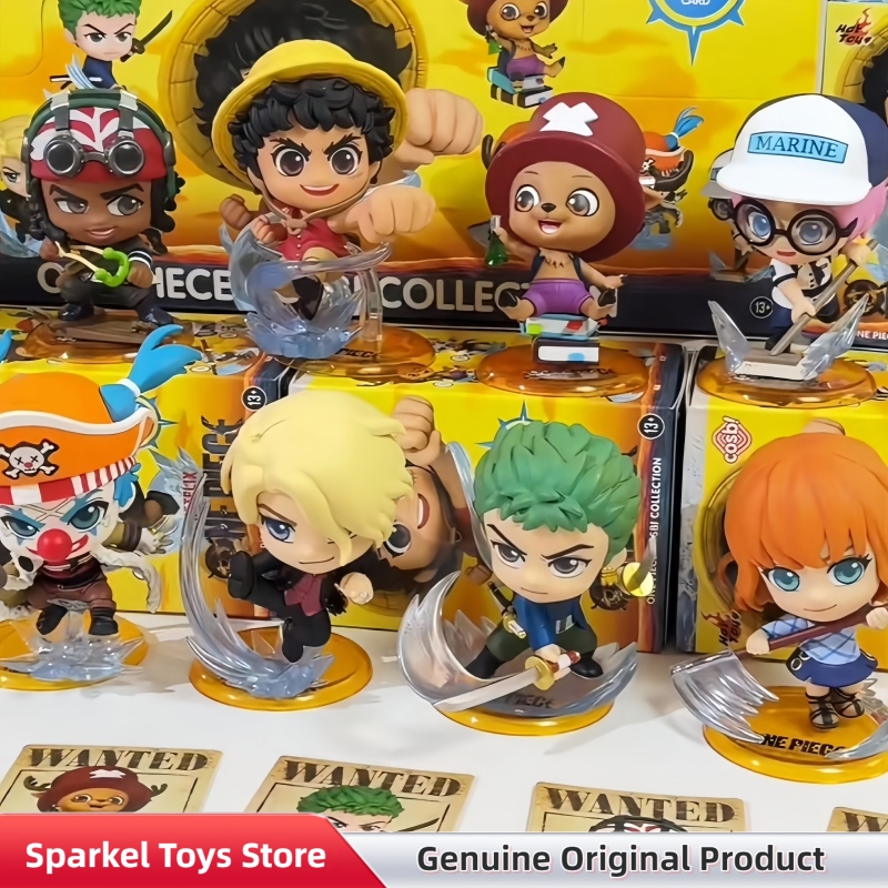 Zoro Anime Merchandise - 本物のワンピースコスビミニフィギュアブラインドボックス モンキー・D・ルフィ ゾロ チョッパー アニメフィギュアオーナメントおもちゃ ミステリーボックス