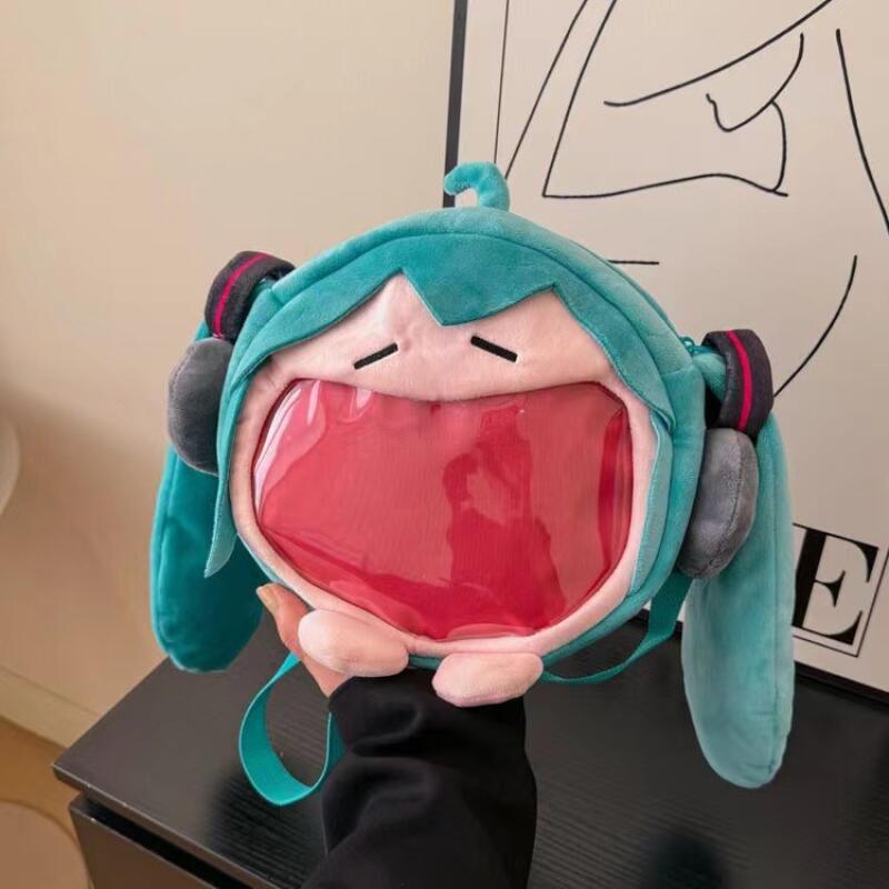 Anime Merchandise Bag - 和風初音ミクぬいぐるみクロスボディバッグ漫画大容量ぬいぐるみジッパーショルダーバッグかわいい収納バッグ友人へのギフト