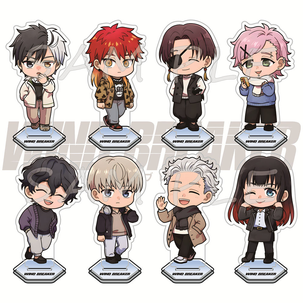 Windbreaker Anime Merchandise - ウィンドブレーカー デイリーカジュアルバージョン 10cm アクリルスタンドフィギュア キーホルダー アニメちびキャラクター