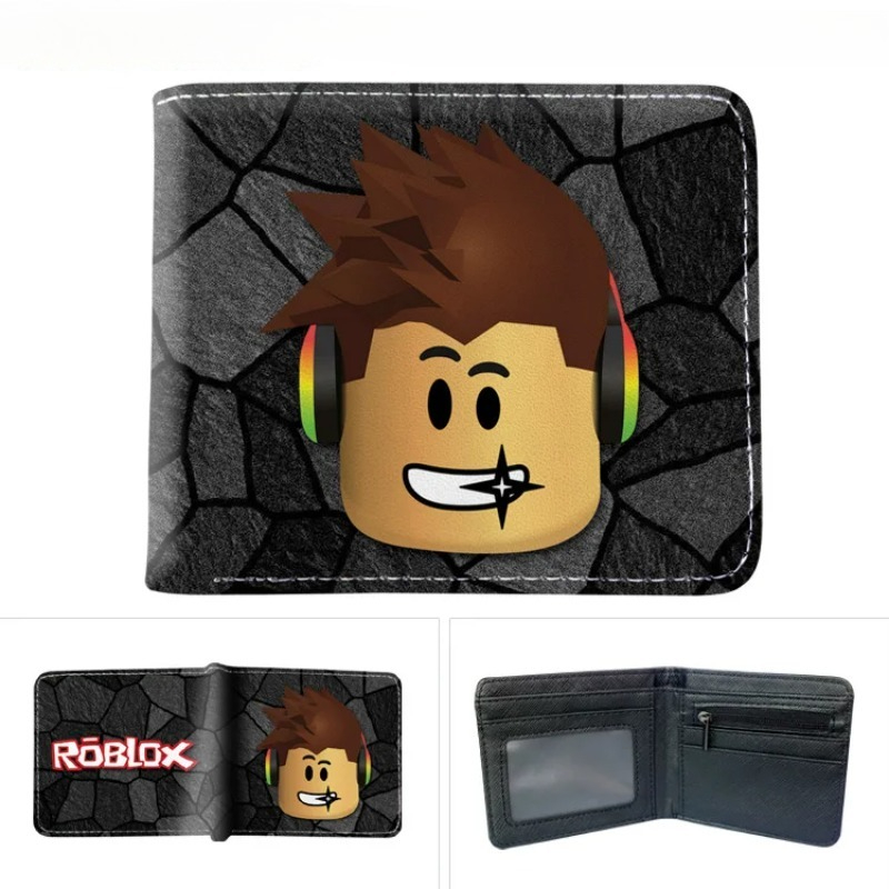 Anime Merchandise Bag - Roblox フィギュアゲーム周辺機器アニメプリント財布ファッション折りたたみ財布収納袋仮想世界学生ギフト財布