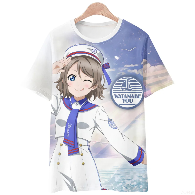 Anime Merchandise Clothes - 新しいホット販売夏 3D アニメプリント屋外ランニングフィットネス男性と女性のカジュアル快適な半袖 T シャツ