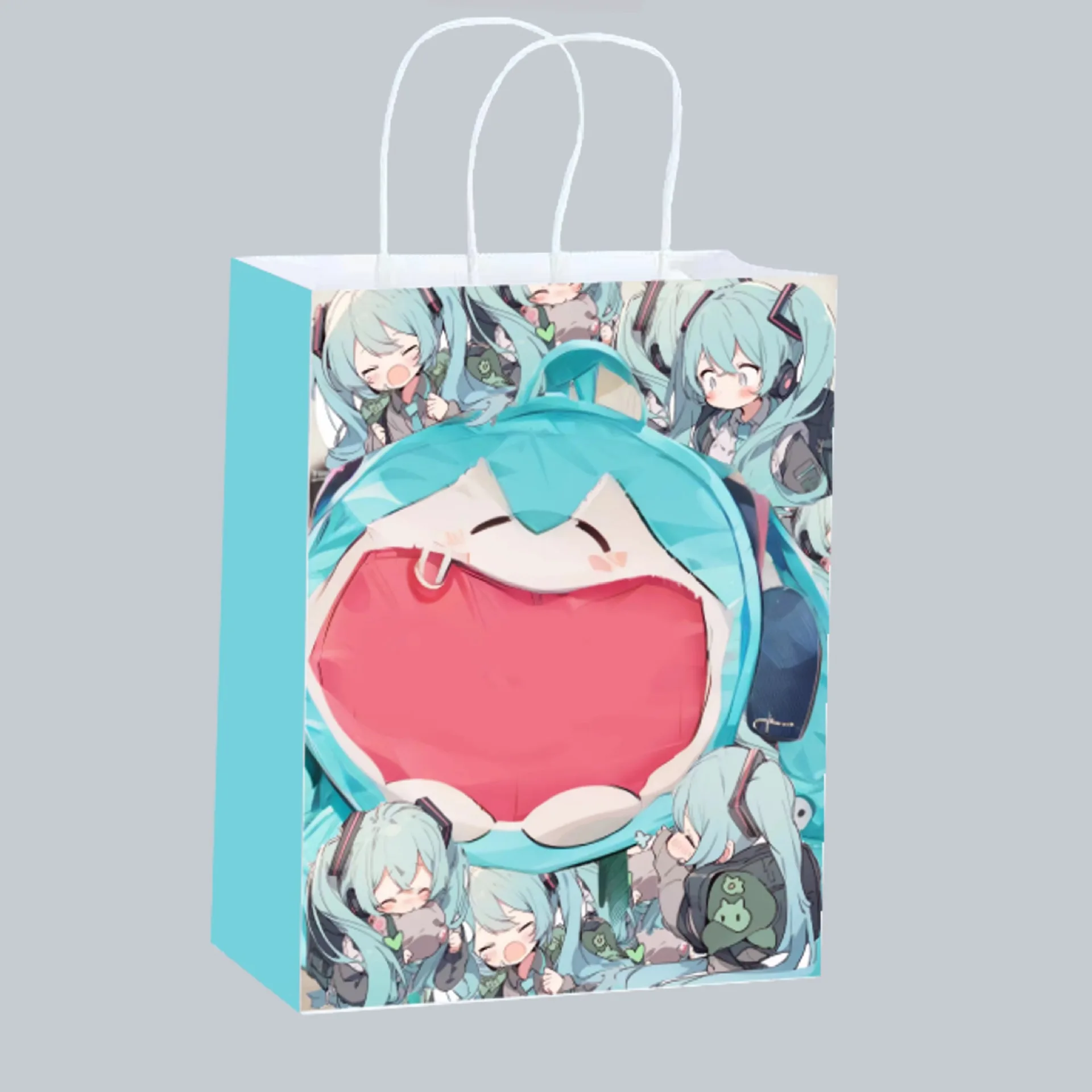 かわいいアニメ初音ミク紙製トートバッグ、リサイクル可能なギフ - Anime Merchandise Bag のレビューと価格