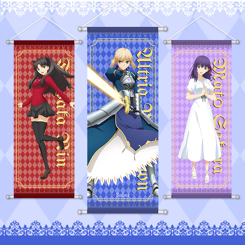 フェイトゲームアニメ周辺装飾品掛け軸絵画アルトリアリンサクラ - Anime Poster Print のレビューと価格