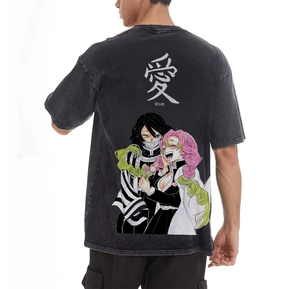 鬼滅の刃 ウォッシュド Tシャツ アニメ グラフィック プリ - Anime Merchandise Store Japan のレビューと価格