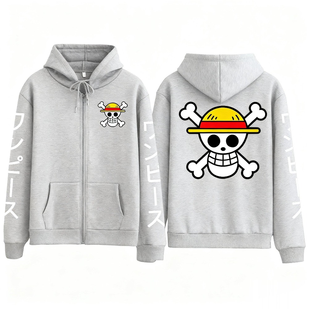 新しい特大ワンピースルフィアニメジッパーフード付きスウェット - Anime Merchandise Store Japan のレビューと価格