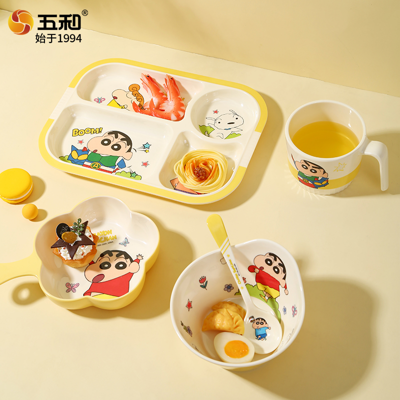 クレヨンしんちゃん食器食品グレード落下防止耐熱ディナープレー - Anime Merchandise For Kids のレビューと価格