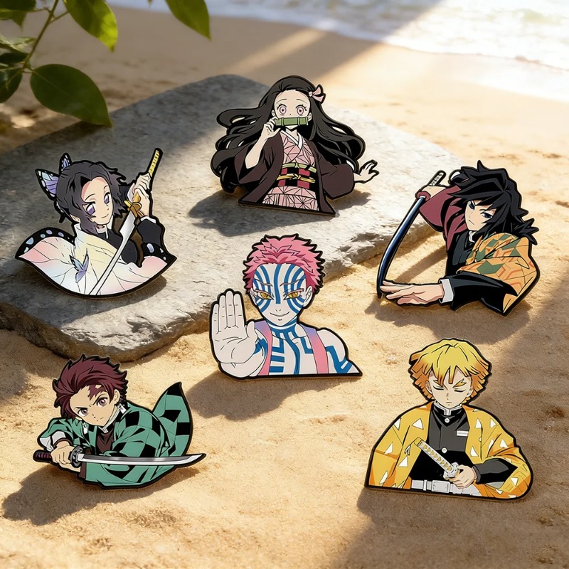 6 個デーモンスレイヤーキメツノヤイバ漫画ブローチアニメキャ - Anime Merchandise Bag のレビューと価格