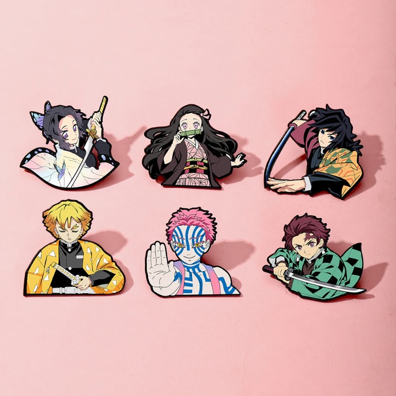 6 個デーモンスレイヤーキメツノヤイバ漫画ブローチアニメキャ - Anime Merchandise Bag のレビューと価格