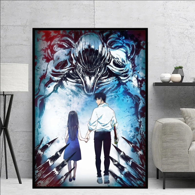 呪術廻戦 呪術廻戦 極悪少年ユタ・オコツ＆伏黒恵 キャンバス - Anime Poster Print のレビューと価格