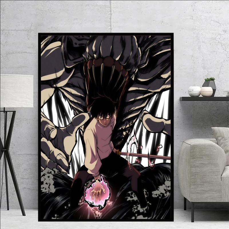 呪術廻戦 呪術廻戦 極悪少年ユタ・オコツ＆伏黒恵 キャンバス - Anime Poster Print のレビューと価格