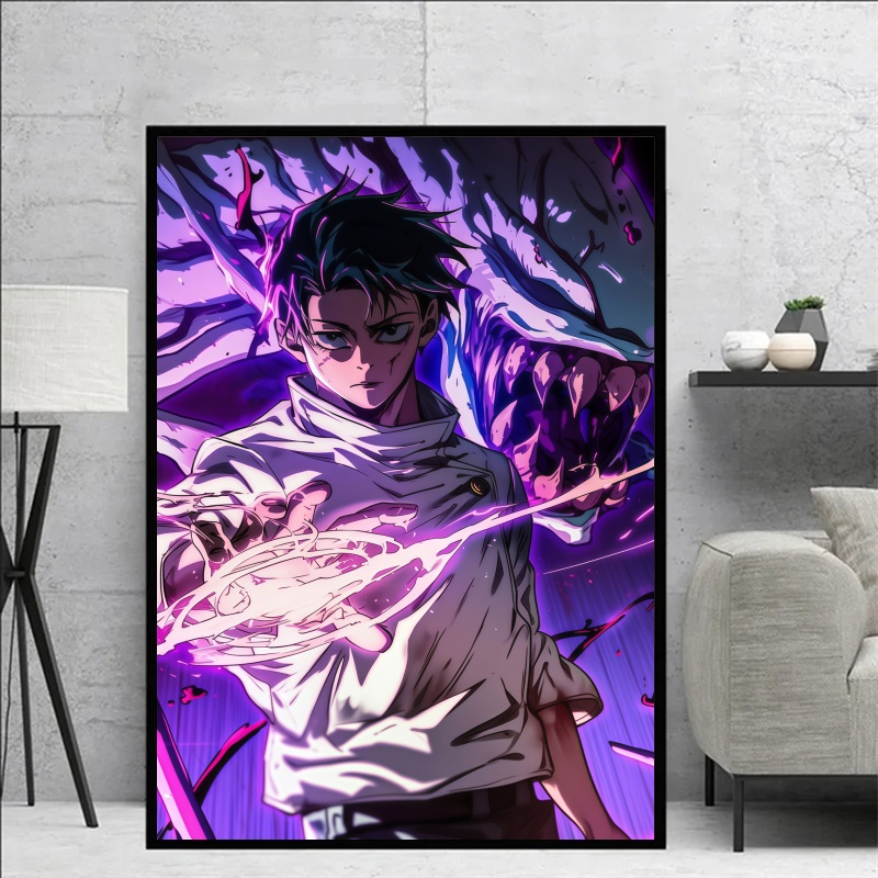 呪術廻戦 呪術廻戦 極悪少年ユタ・オコツ＆伏黒恵 キャンバス - Anime Poster Print のレビューと価格